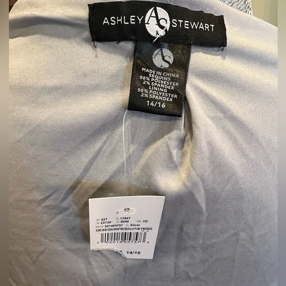 Ashley Stewart Shimmering Silver Fringe Blazer - Picture 9 of 10